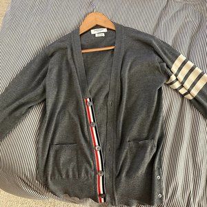 Thom Browne Classic Wool Cardigan in Grey Size 1
